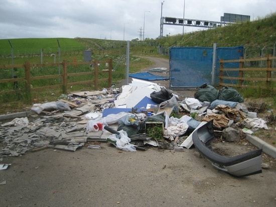 Asbestos fly tipping in the UK