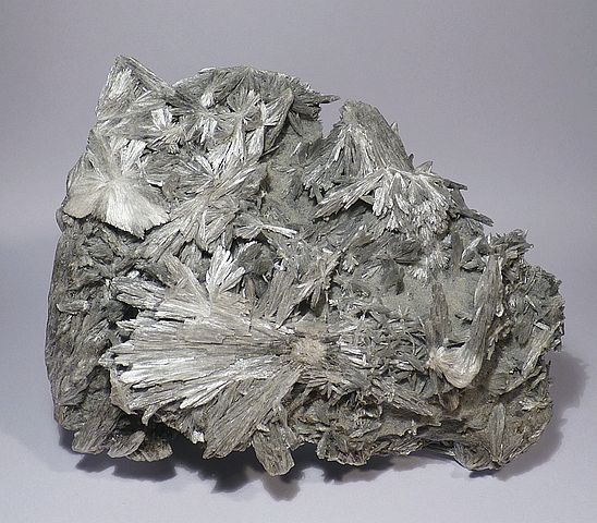Natural tremolite ore viewed close up